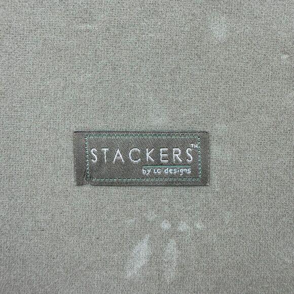 STACKERS Classic Jewelry Box Lid Medium White Taupe Velvet Used Create Your Own - Picture 7 of 15